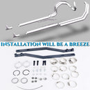 True Duals With Fishtail Mufflers for Harley Softail 2000-2017 with 39" fishtail