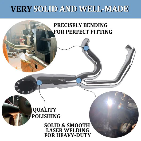 Sharkroad Loud 2-1 Exhaust for Harley Softail Exhaust 1985-2017 Models Upgrading