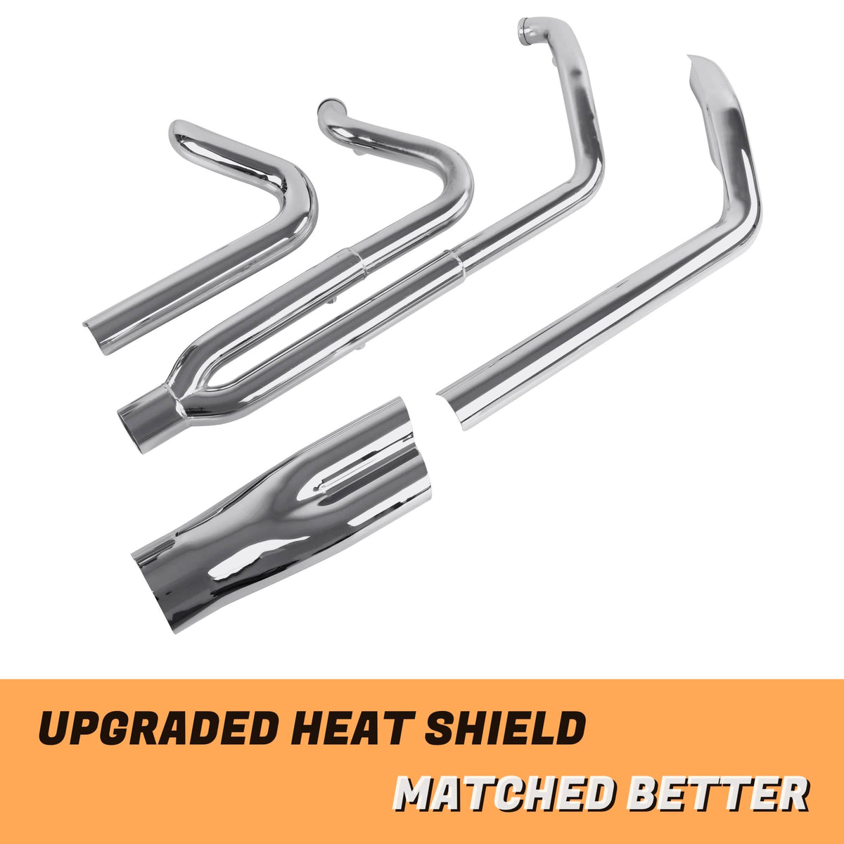 SHARKROAD 2 into 1 Exhaust With 5 inch Slip on Muffler for