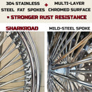 Front and Rear Wheels Combo for 2000-2007 Harley Softail Fat Spoke Wheel Chrome W/Rotors BACK ORDER