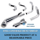 SHARKROAD Torched Chrome 2 Into 1 Exhaust Pipes for Harley Touring 1995-2016 Full Exhaust System