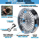 Front and Rear Wheels Combo for 2000-2007 Harley Touring Fat Spoke Wheel Chrome W/Rotors