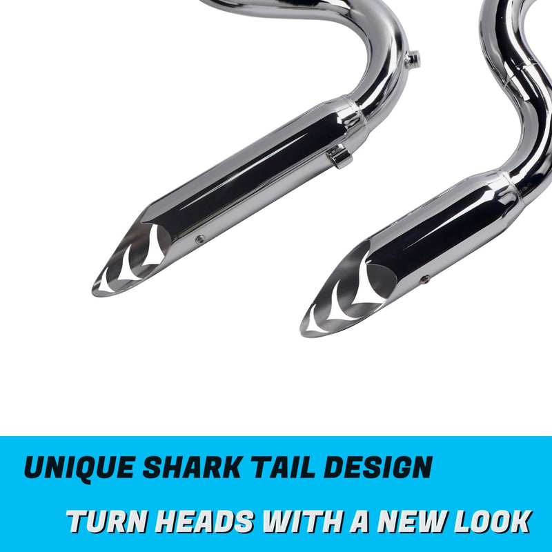 2-into-1 Exhaust for Harley Softail Exhaust Pipes, Enhance 2 2-into-1 Exhaust for Harley Softail Exhaust Pipes, Enhance 2