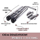 Sharkroad Exhaust Slip On Muffler For Kawasaki Vulcan Voyager 1700 Touring Models