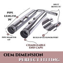 Sharkroad Exhaust Slip On Muffler For Kawasaki Vulcan Voyager 1700 Touring Models