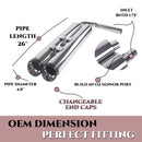 Sharkroad Exhaust Slip On Muffler For Kawasaki Vulcan Voyager 1700 Touring Models