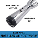 Sharkroad Chrome 2-Into-1 Exhaust System for 17-UP Harley Touring, Deep Rumble