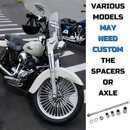 Front and Rear Wheels Combo for 2008-up Harley Softail Dyna Fat Spoke Wheel Chrome W/Rotors