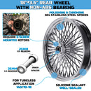 18"×3.5" Chrome Rear Wheel Fat Spokes for Harley Dyna/Softail/Sportster (2008-Up) & Touring Only 2008 Models