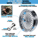 18"×4.25" Wide Rear Wheel Fat Spokes for Harley Touring 2008 & Dyna/Softail/ Sportster (2008-Up)