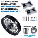 21*3.5'' Front Wheel for 00-06 Softail Harley 21 Wheel Updating,  Laced Fat Spoke Wheel Black