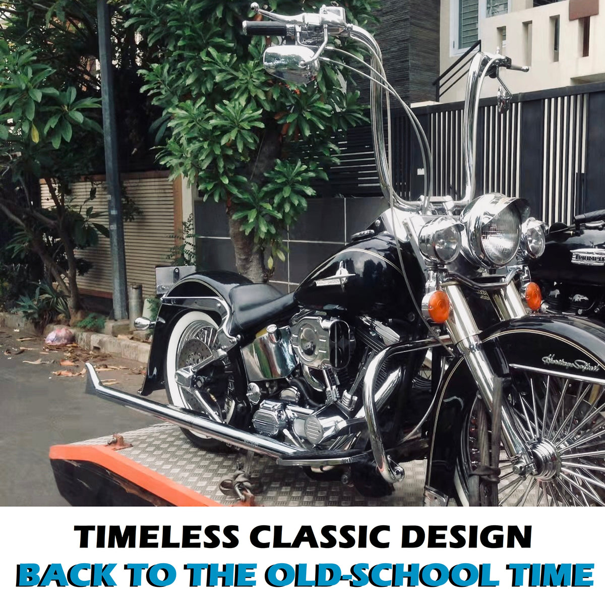 Sharkroad 36-39'' Custom Fishtail Slip on Mufflers for Harley Davidson