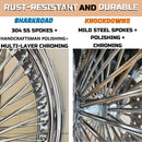21*3.5''  2008-later Harley Touring Stainless Steel Spokes Front Dual Wheels Bearing