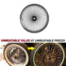 Front and Rear Wheels Combo for 2000-2007 Harley Softail Fat Spoke Wheel Chrome W/Rotors BACK ORDER