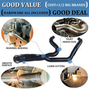 SHARKROAD Black 2 into 1 Exhaust for Harley Softail Exhaust 1985-2017 Models Power Improving