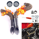1984-UP 2" LAF Drag Pipes Wrapped Exhaust For Harley Softail Sportster 883
