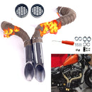 1984-UP 2" LAF Drag Pipes Wrapped Exhaust For Harley Softail Sportster 883