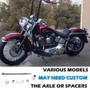 18"x4.25" Fat Spoke Rear Wheel for 2000-2007 Harley Touring/Softail/Dyna/ Sportster –Chrome Rim w/ Dual Bearings, Stainless Steel 3/8'' Solid Spokes