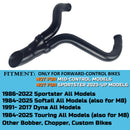 2 into 1 Full System for Harley Sportster Softail Dyna Touring Exhaust Forward Control