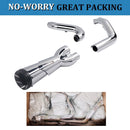 Sharkroad Chrome 2-Into-1 Exhaust for 1995-2016 Harley Touring-Sound Great