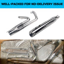 SHARKROAD Torched Chrome 2 Into 1 Exhaust for Harley Touring 95-16 Deep Rumble