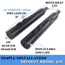 Sharkroad Harley Touring 1995-2016 4.0” Black Slip On Mufflers