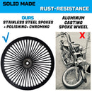 21*3.5'' Front Wheel for 00-06 Softail Harley 21 Wheel Updating,  Laced Fat Spoke Wheel Black