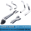 SHARKROAD 2 Into 1 Exhaust Pipes for Harley Touring 1995-2016 Full Exhaust System