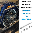 16*3.5" Rear Wheel Chrome Fat Spokes Rim for 08-up Harley Dyna/Softail/ Sportster, for Touring Only 2008 ABS Models