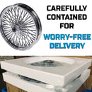 18"×3.5" Chrome Rear Wheel Fat Spokes for Harley Dyna/Softail/Sportster (2008-Up) & Touring Only 2008 Models