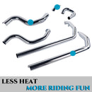 True Duals With Fishtail Mufflers for Harley Softail 2000-2017 with 39" fishtail