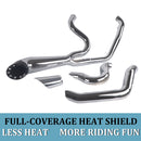 SHARKROAD 2-into-1 Exhaust for Harley Softail Exhaust Pipes, Enhance 2018-up Softail Models