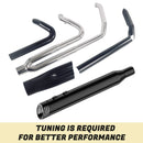 Sharkroad 2 into 1 Exhaust System 4" Muffler for 2017-2025 Harley Touring