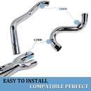 SHARKROAD Torched Chrome 2 Into 1 Exhaust Pipes for Harley Touring 1995-2016 Full Exhaust System