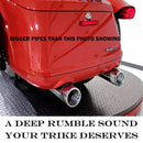 Sharkroad 4.5'' Slip On Mufflers for Harley Triglide 09-25, for Bold Character & Feel