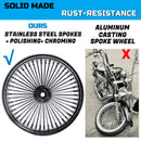 18"×4.25" Wide Rear Wheel Fat Spokes for Harley Touring 2008 & Dyna/Softail/ Sportster (2008-Up)