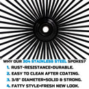 21*3.5'' Front Wheel for 00-06 Softail Harley 21 Wheel Updating,  Laced Fat Spoke Wheel Black