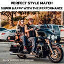 Sharkroad 4.5 inch Slip-On Mufflers for 1995-UP Harley Touring - Torched Chrome