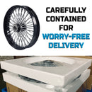 21*3.5'' Stainless Steel Fat Spokes 21 Inch Front Wheel Dual Disc for 00-07 Touring Harley Davidson Wheels Rims Updating