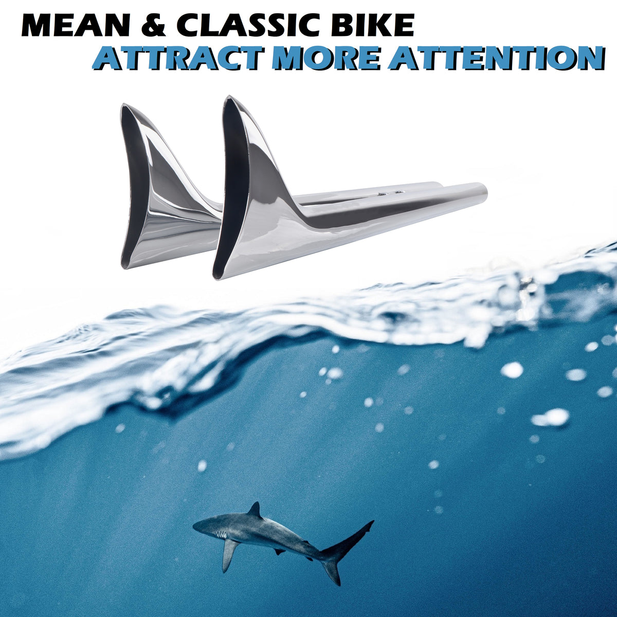 Sharkroad 36-39'' Custom Fishtail Slip on Mufflers for