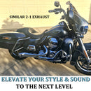SHARKROAD 2-into-1 Exhaust for Harley Softail Exhaust Pipes, Enhance 2018-up Softail Models