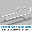 True Duals With Fishtail Mufflers for Harley Softail 2000-2017 with 39" fishtail