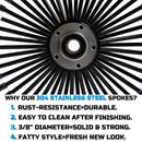 16*3.5" Rear Wheel Chrome Fat Spokes Rim for 08-up Harley Dyna/Softail/ Sportster, for Touring Only 2008 ABS Models