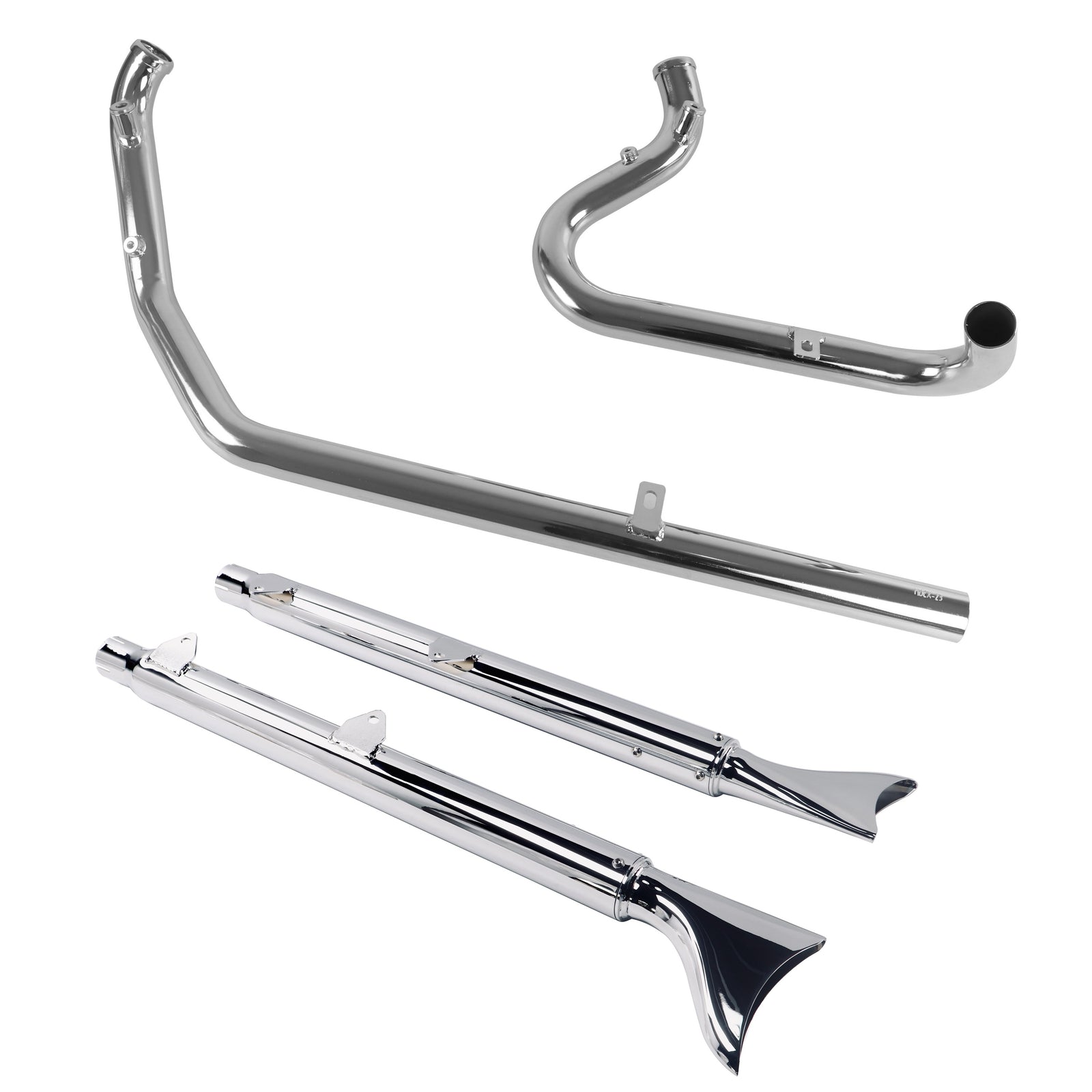 Jcb Header SHARKROAD True Dual Headers with Fishtail Mufflers for Harley Softail