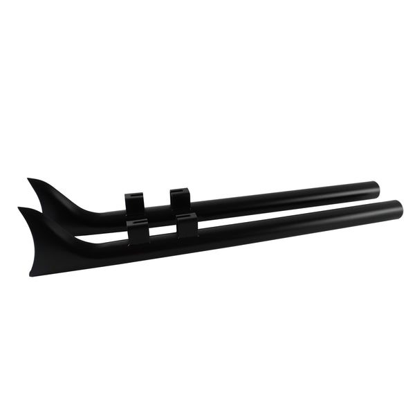 Sharkroad Black Fishtail 33" Slip-On Muffler for Harley Touring (1995-2016) - High-Quality Steel, Enhanced Sound