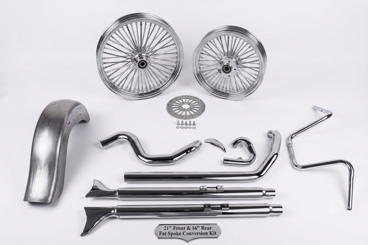 Sharkroad Cholo Fishtails System for Harley Softail 2000-2017 Models 3