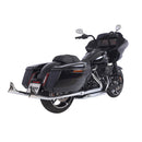 Upswept Fishtail Slip on Exhaust for Harley Davidson 95-16 Touring & Bagger