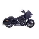 Sharkroad 4.0” Chrome Slip On Mufflers Exhaust for Harley Touring 1995-2016