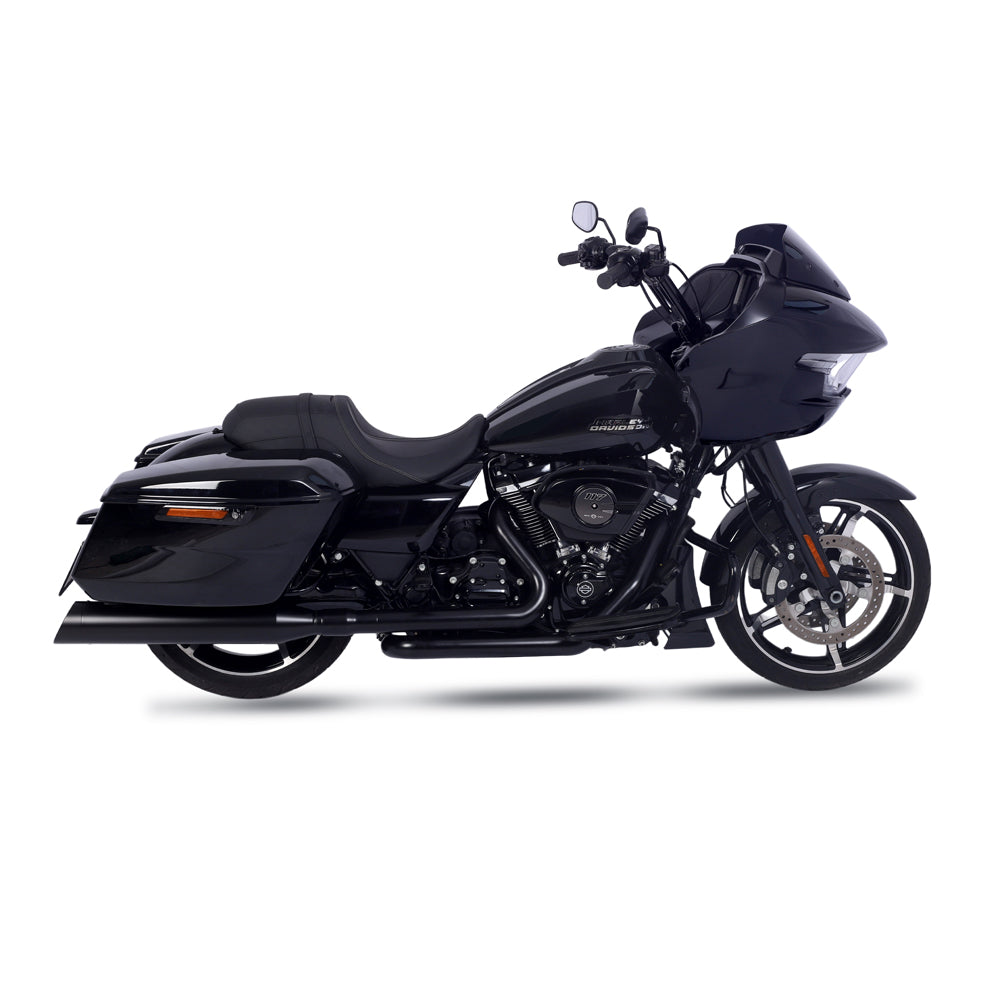 Sharkroad Harley Touring 2017-UP 4.5” Black Slip On Mufflers PRO BAFFL