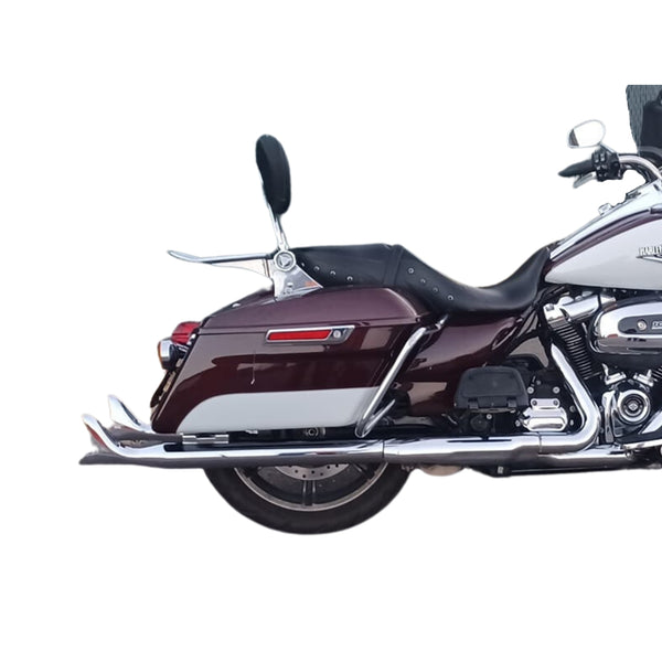 Chrome Fishtail Slip-On Muffler Exhaust for Harley Touring (1995-2016) - 36 Inch Length, Easy Installation, Cool Appearance